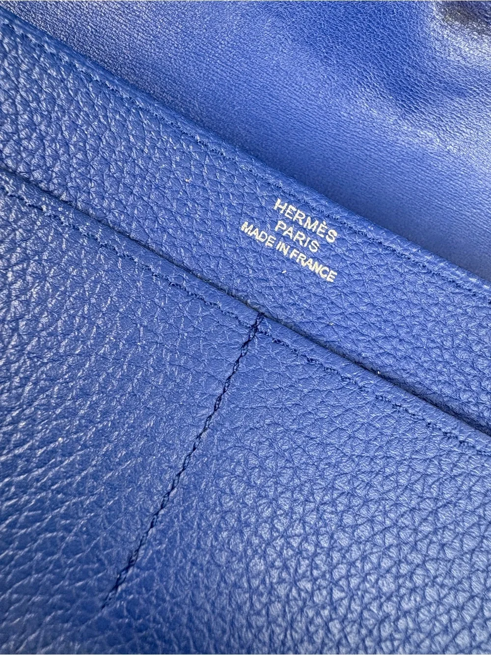 Hermes Dogon Wallet in Electric Blue Togo Leather